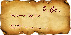 Paletta Csilla névjegykártya